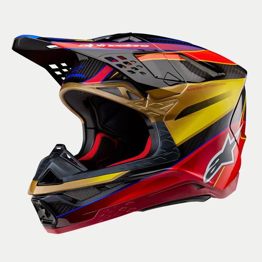 Alpinestars 2024 Supertech M10 Era Helmet XS / Gold/Yellow/Rio Red Glossy Alpinestars 2024 Supertech M10 Era Helmet XS / Gold/Yellow/Rio Red Glossy
