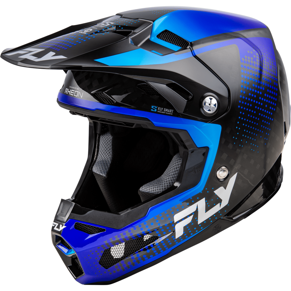 blue and black motorcycle helmets Formula S Carbon Protocol Helmet Black Carbon/Red LG