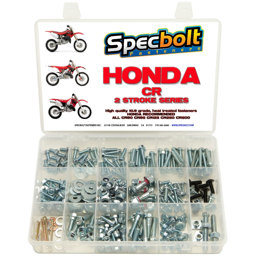 Kx125 Kick Start 340-Piece Honda CR Bolt Kit - For 60, 80, 85, 125, 250, 500 2-Stroke Dirt Bikes Honda Cr 85