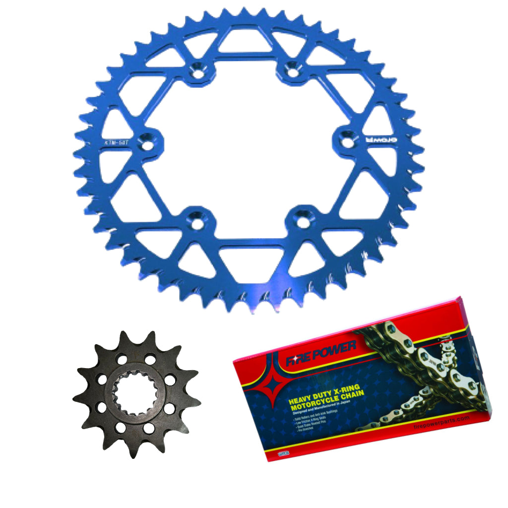MOJO KTM Chain and Sprocket Kit Dark Blue | MOJO-KTM-CSK-BLU