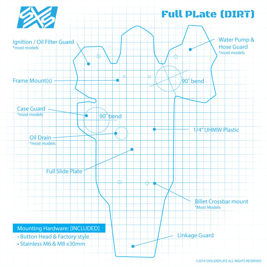 SXS Full Coverage Slide Plate KTM/Husqvarna 250-350 (11-16) | D108