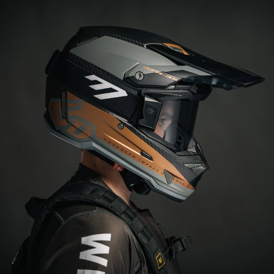 6D ATR-3X Summit Carbon Composite Offroad/ADV Helmet w/ Max X Goggle