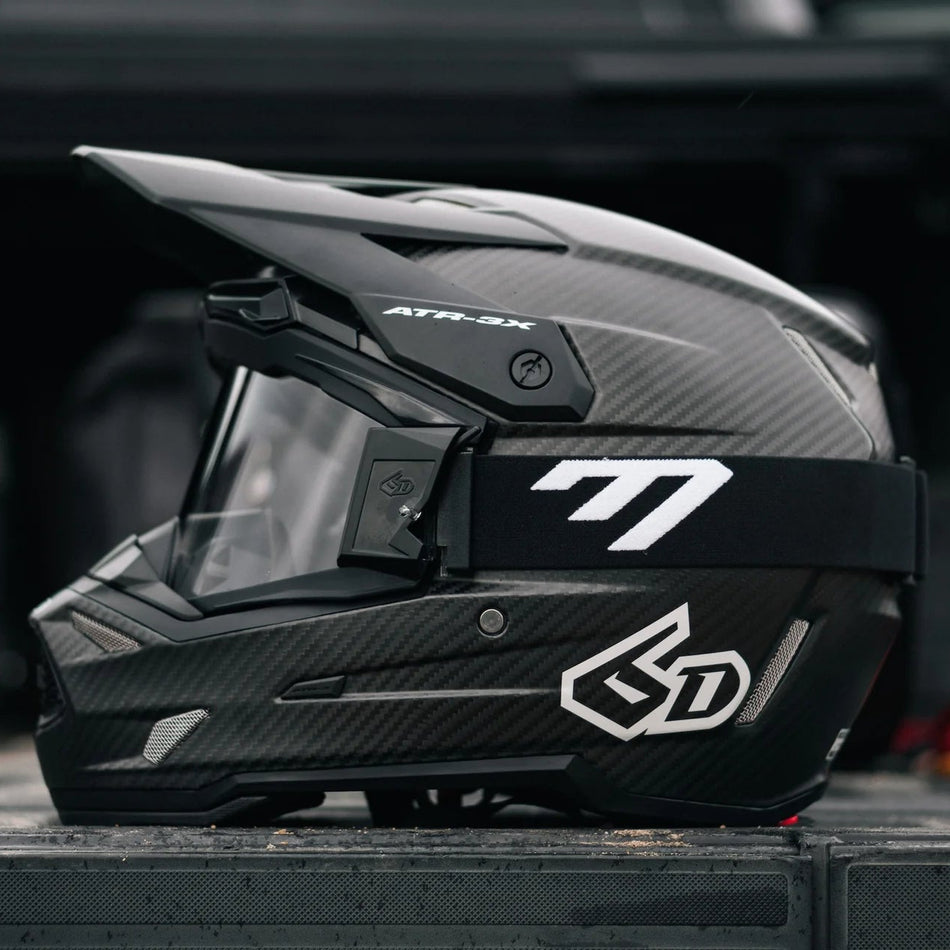 6D ATR-3X Solid Carbon Composite Offroad/ADV Helmet w/ Max X Goggle