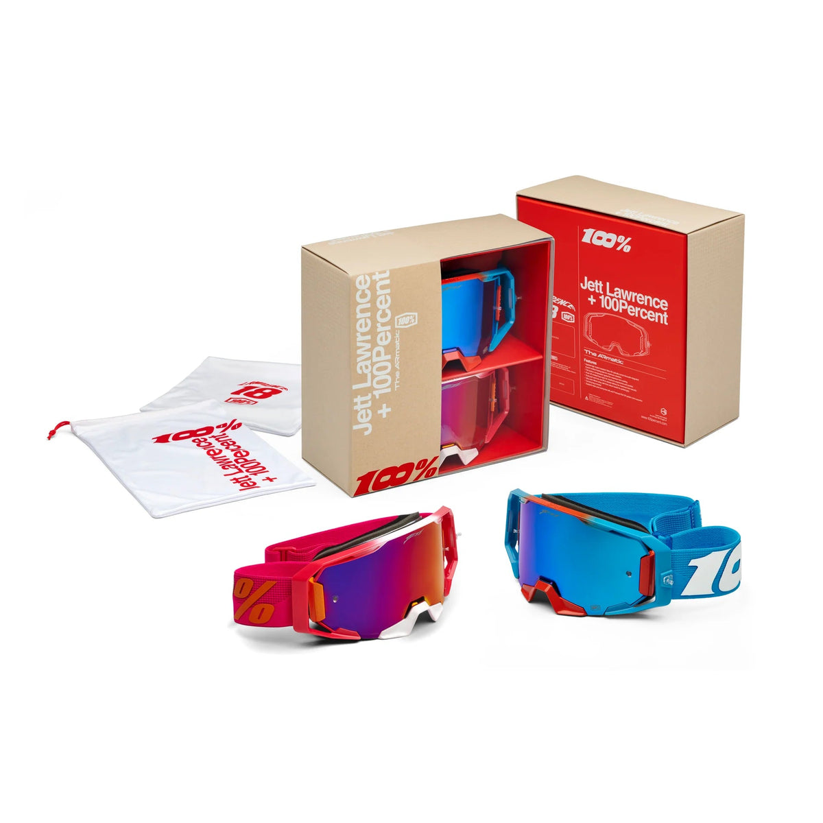 100% Jett Lawrence ARmatic LE Goggle Set - MojoMotoSport.com