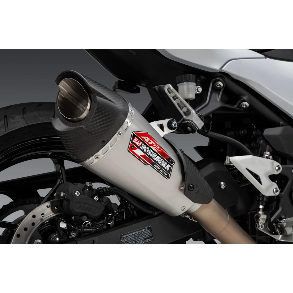 Yoshimura AT2 Stainless Full Exhaust System 2024 Kawasaki Ninja 500/Z500 | 14730AP520