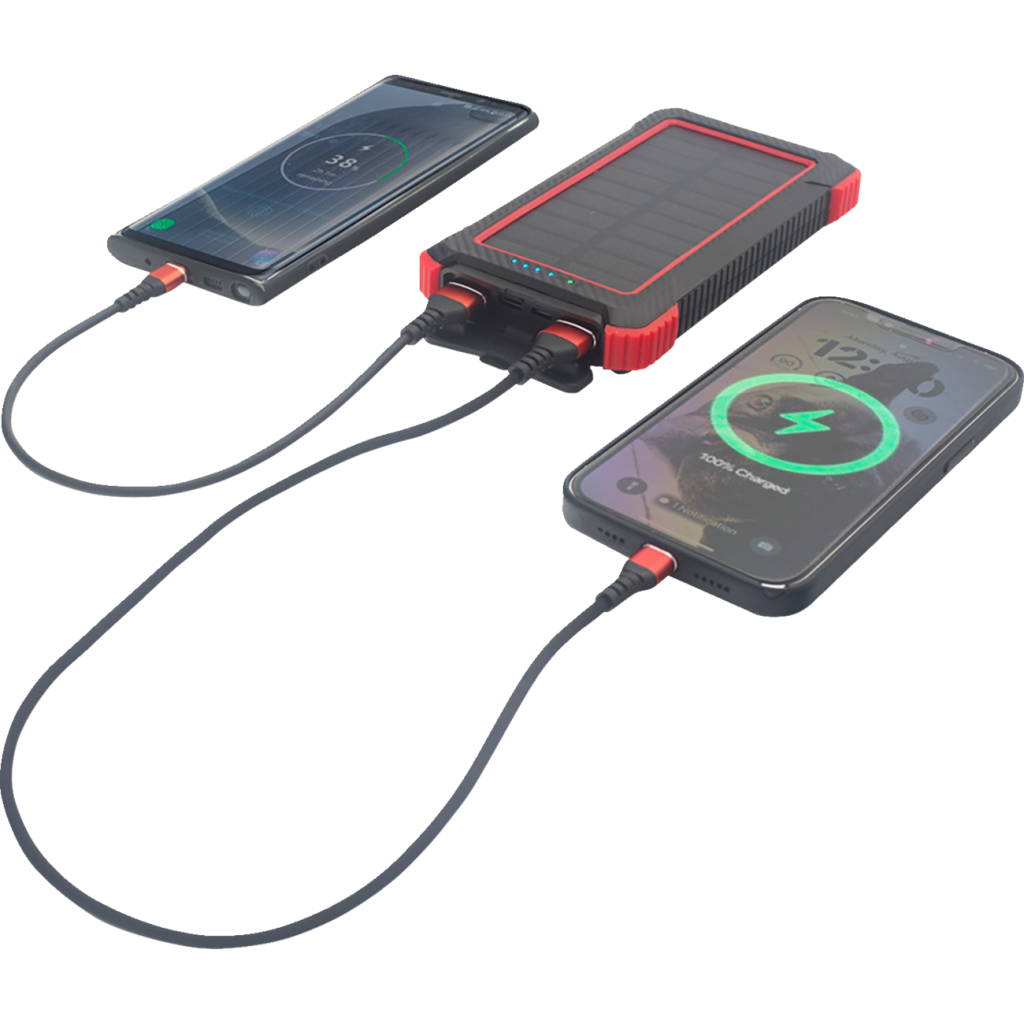 Ridepower trådløs solcellebank | rppbtrådløs10k