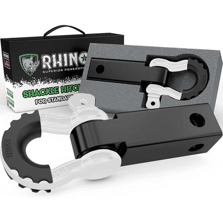 Rhino USA Shackle Hitch Receiver W/ D-Ring (Black)