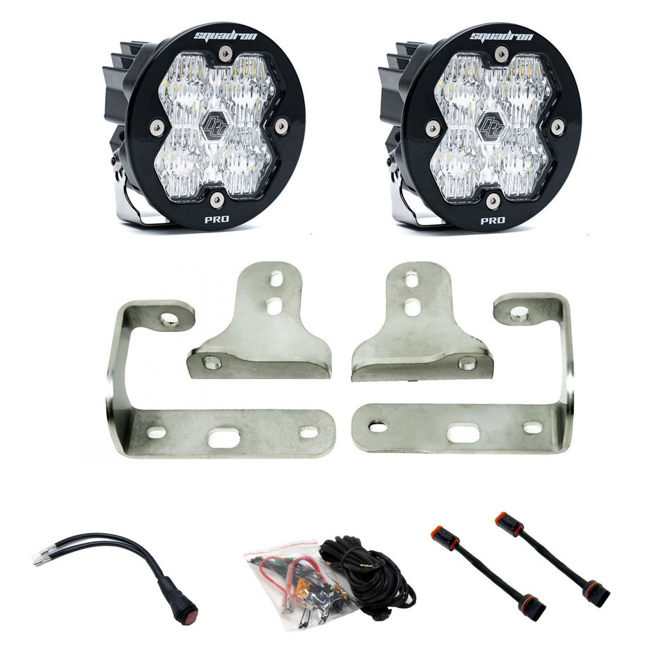 Baja Designs Squadron-R 2.0 Pro Fog Pocket Light Kit Jeep Wrangler JL & Gladiator JT w/ OE Sport Bumper