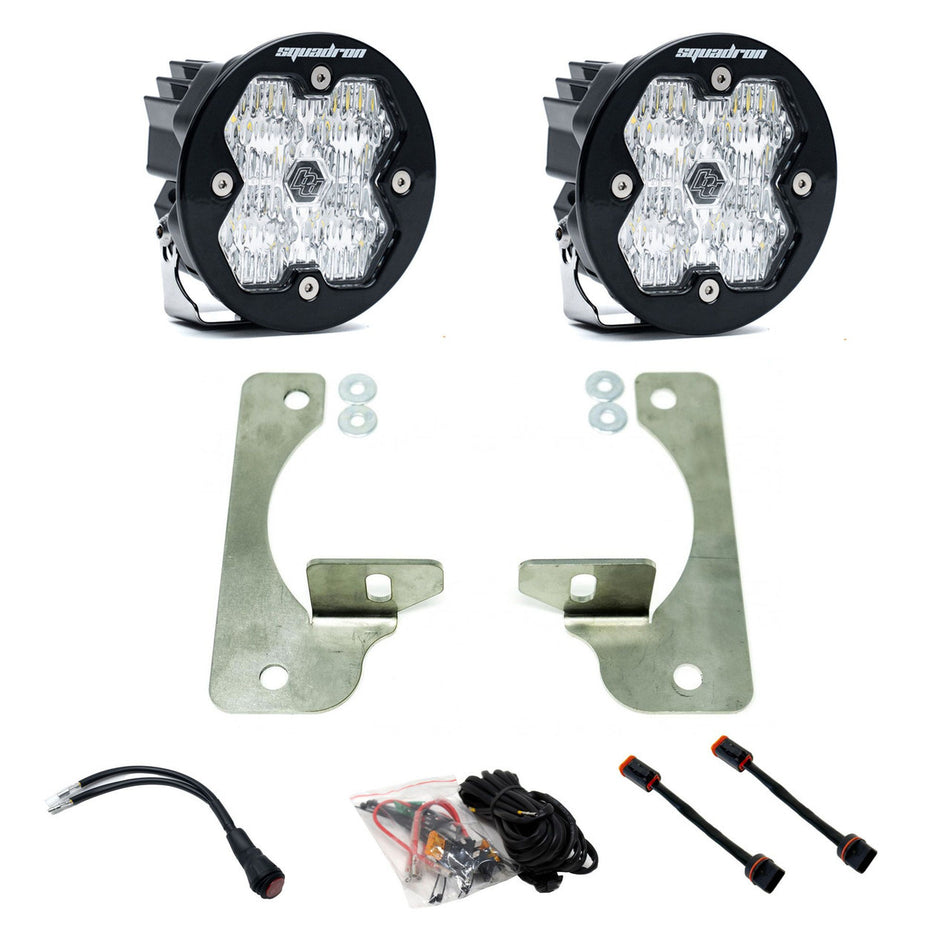Baja Designs Squadron-R 2.0 Sport Fog Pocket Light Kit Jeep Wrangler JL & Gladiator JT w/ OE Rubicon Bumper