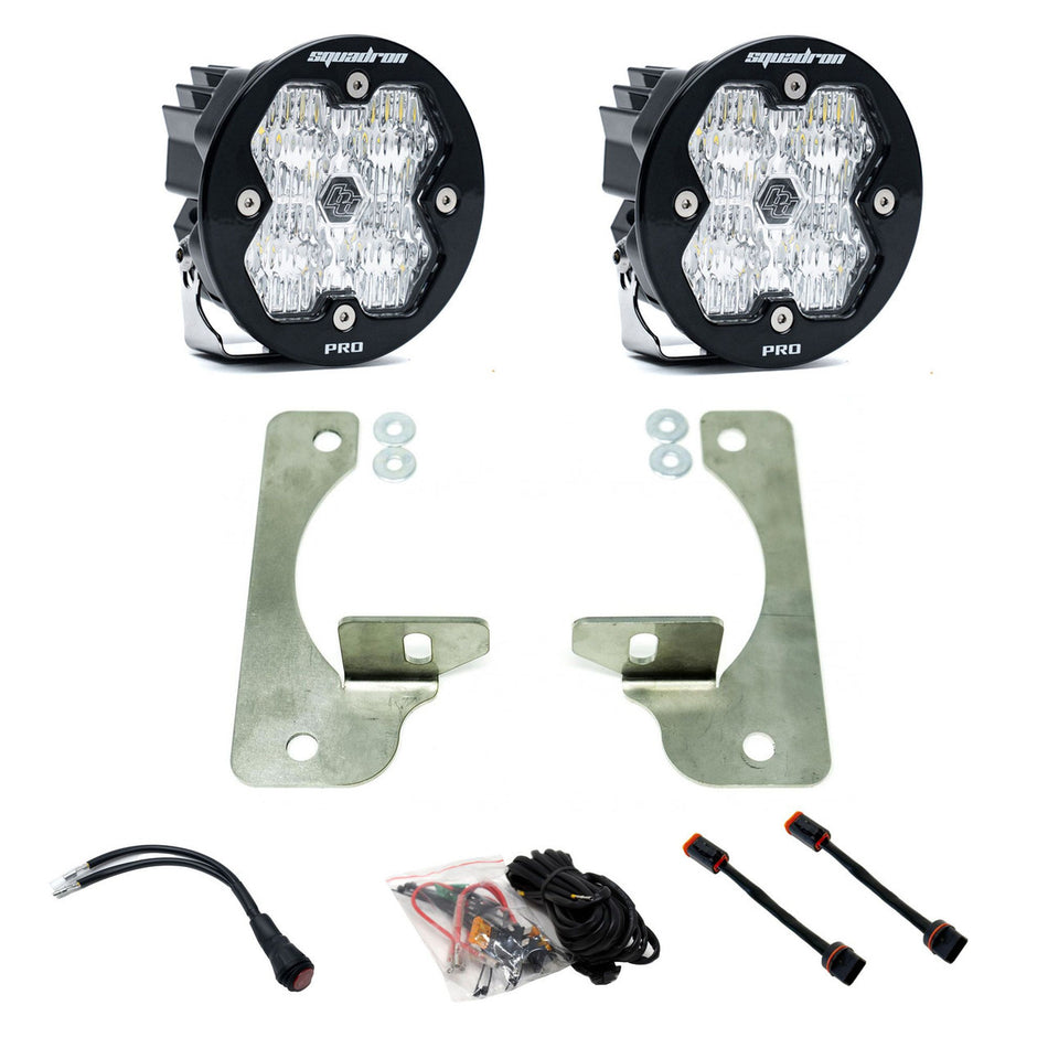 Baja Designs Squadron-R 2.0 Pro Fog Pocket Light Kit Jeep Wrangler JL & Gladiator JT w/ OE Rubicon Bumper