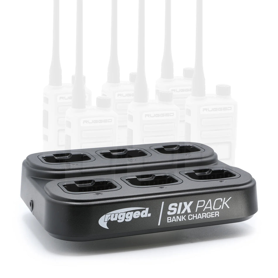 Rugged Radios 6-Pack Bank Charger for Handheld Radios