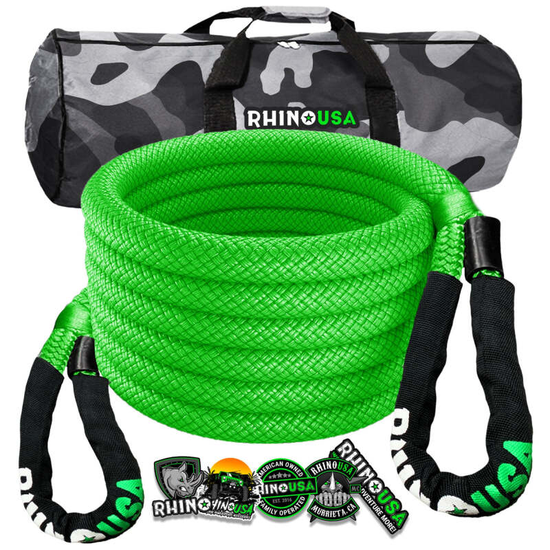 Rhino USA Kinetic Energy Recovery Rope (1In X 30Ft) Green