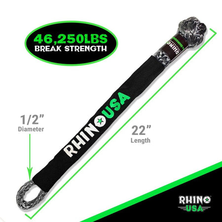 Rhino USA Synthetic Soft Shackle Green