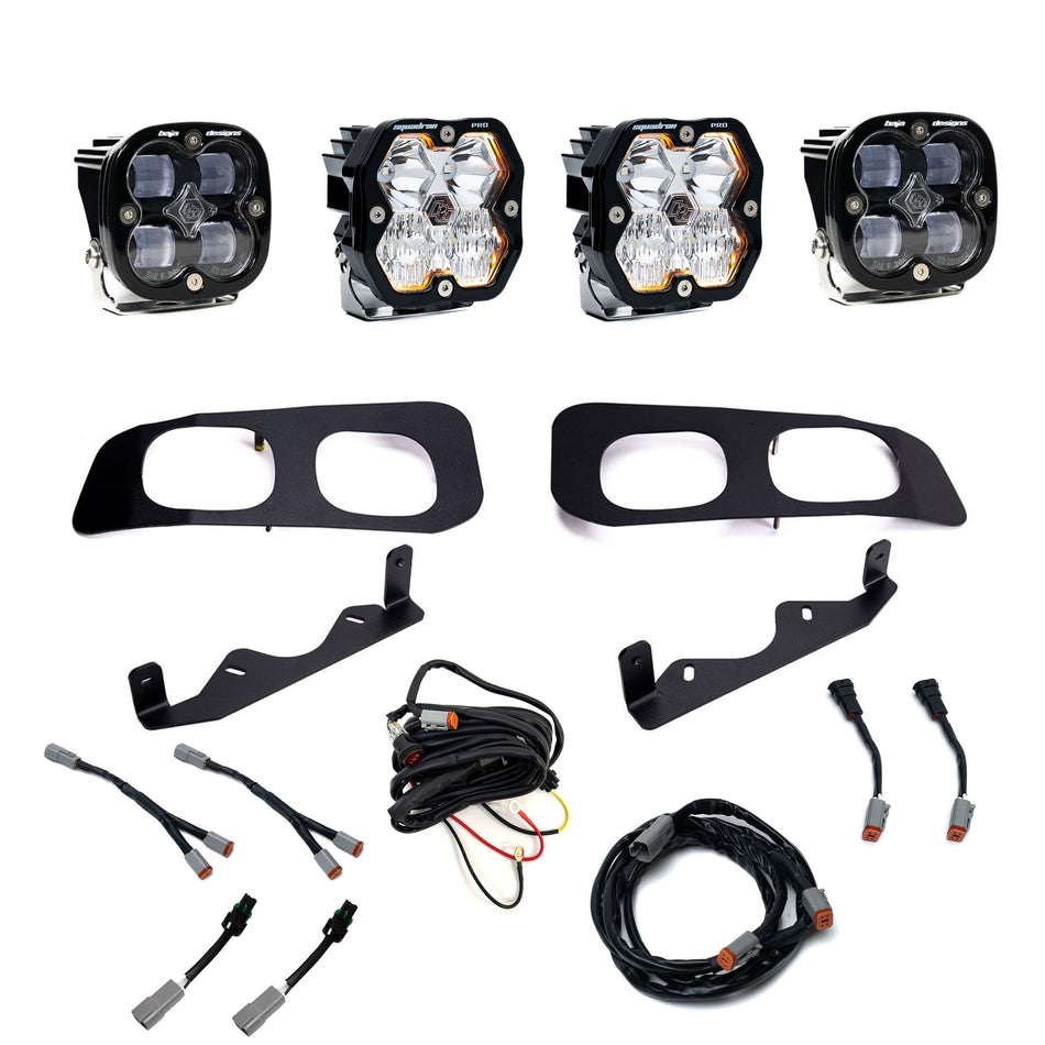 Baja Designs Squadron 2.0 Pro/Squadron SAE Dual Fog Pocket Light Kit Ford 2023-26 F-250/350 Super Duty