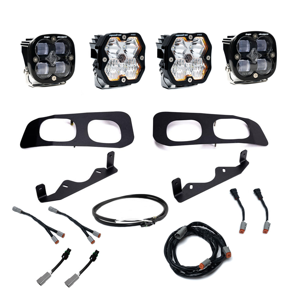 Baja Designs Squadron 2.0 Pro/Squadron SAE Dual Fog Pocket Light Kit Ford 2023-26 F-250/350 Super Duty