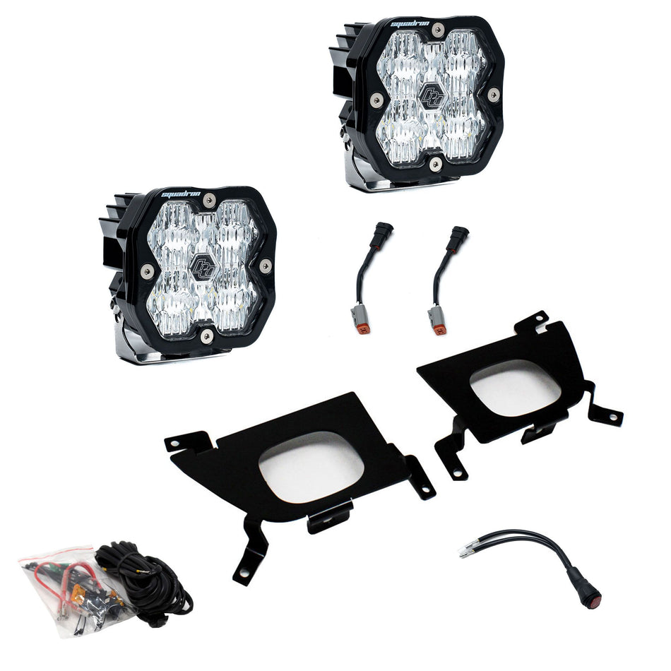 Baja Designs Squadron 2.0 Sport Fog Pocket Light Kit Chevy 2019-22 Silverado 1500/2500HD/3500HD