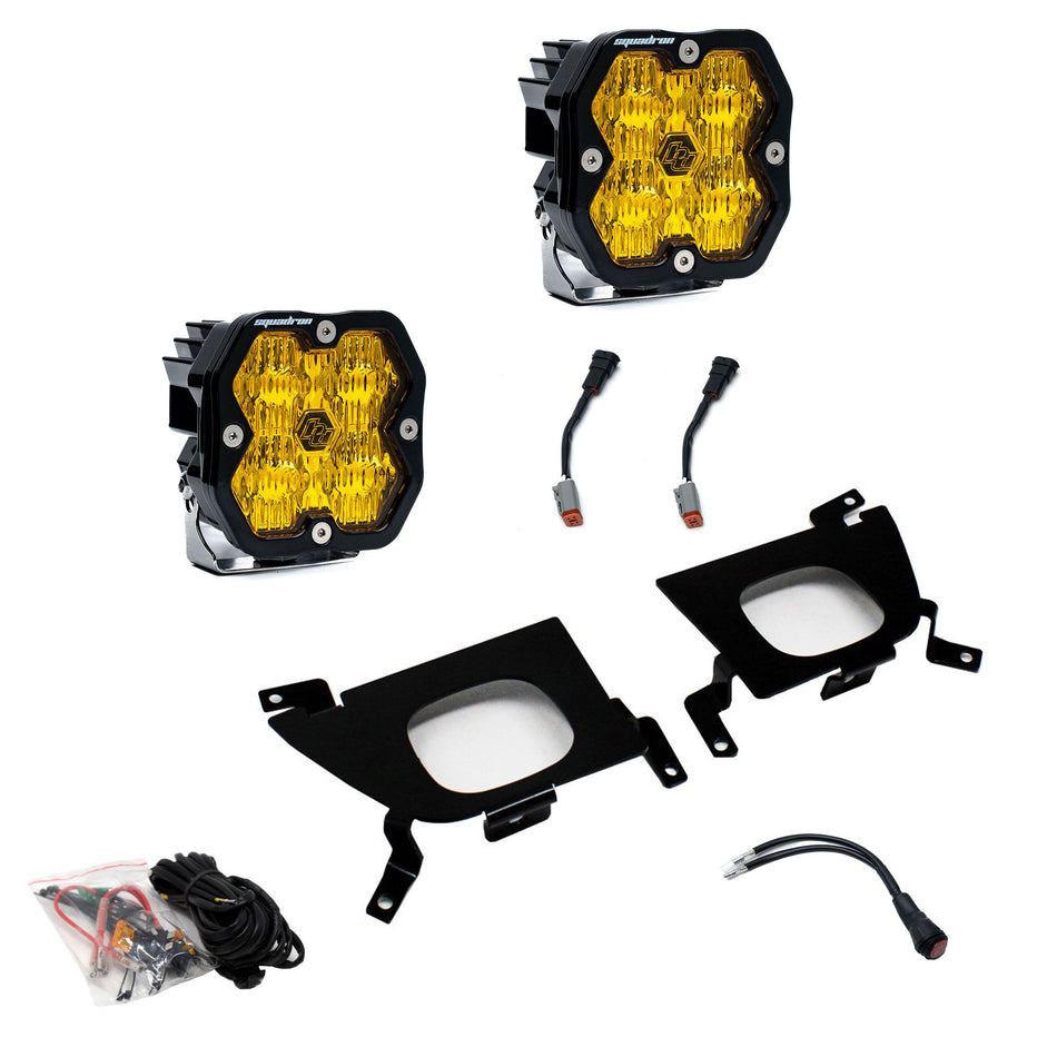 Baja Designs Squadron 2.0 Sport Fog Pocket Light Kit Chevy 2019-22 Silverado 1500/2500HD/3500HD