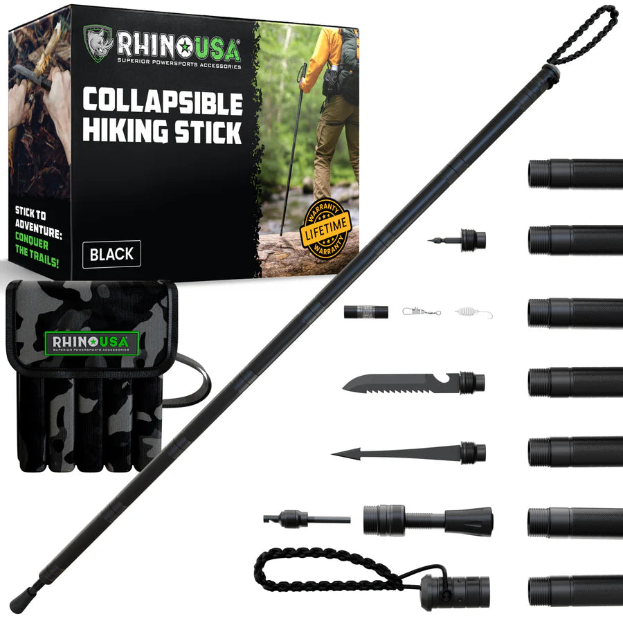 Rhino USA Tactical Hiking Stick w/ Integrated Survival Kit