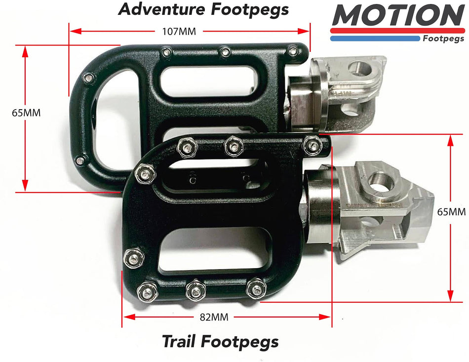 Motion Factory Racing 20mm Down/5mm Back Footpegs KTM/Husky/Husa/Sherco/Beta | KGBD