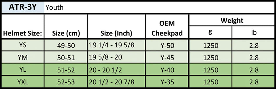 6D ATR-3Y Patriot Carbon Composite Youth Moto Helmet