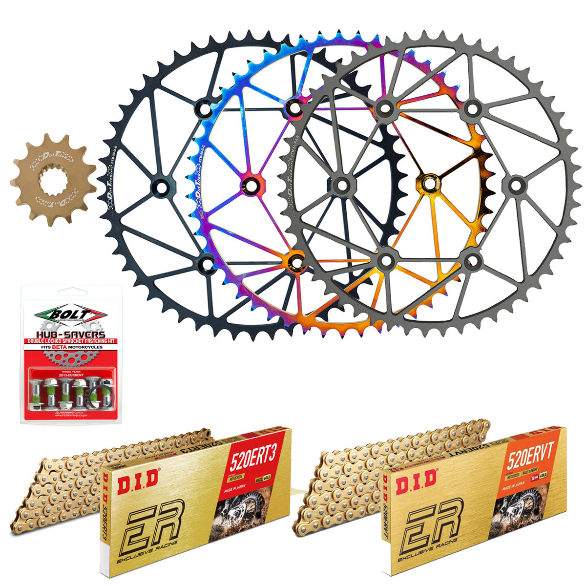 Dirt Tricks Front & Rear Sprockets &  D.I.D ERT3 or ERVT X-Ring Chain Beta