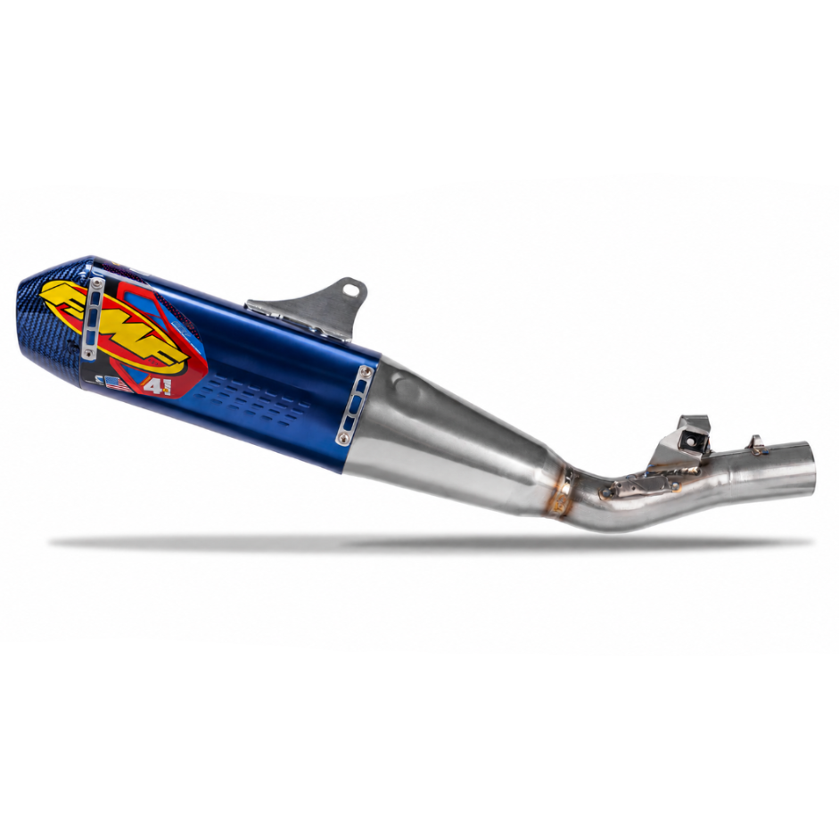 FMF Factory 4.1 RCT Titanium Muffler w/ Blue Carbon Cap 2027+ Honda CRF 450R/RX | 041639