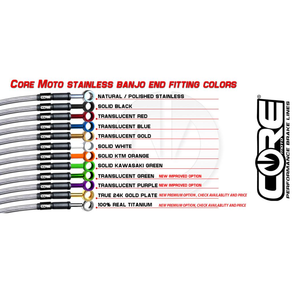 CORE MOTO - Yamaha Front and Rear Brake Line Combo Kit