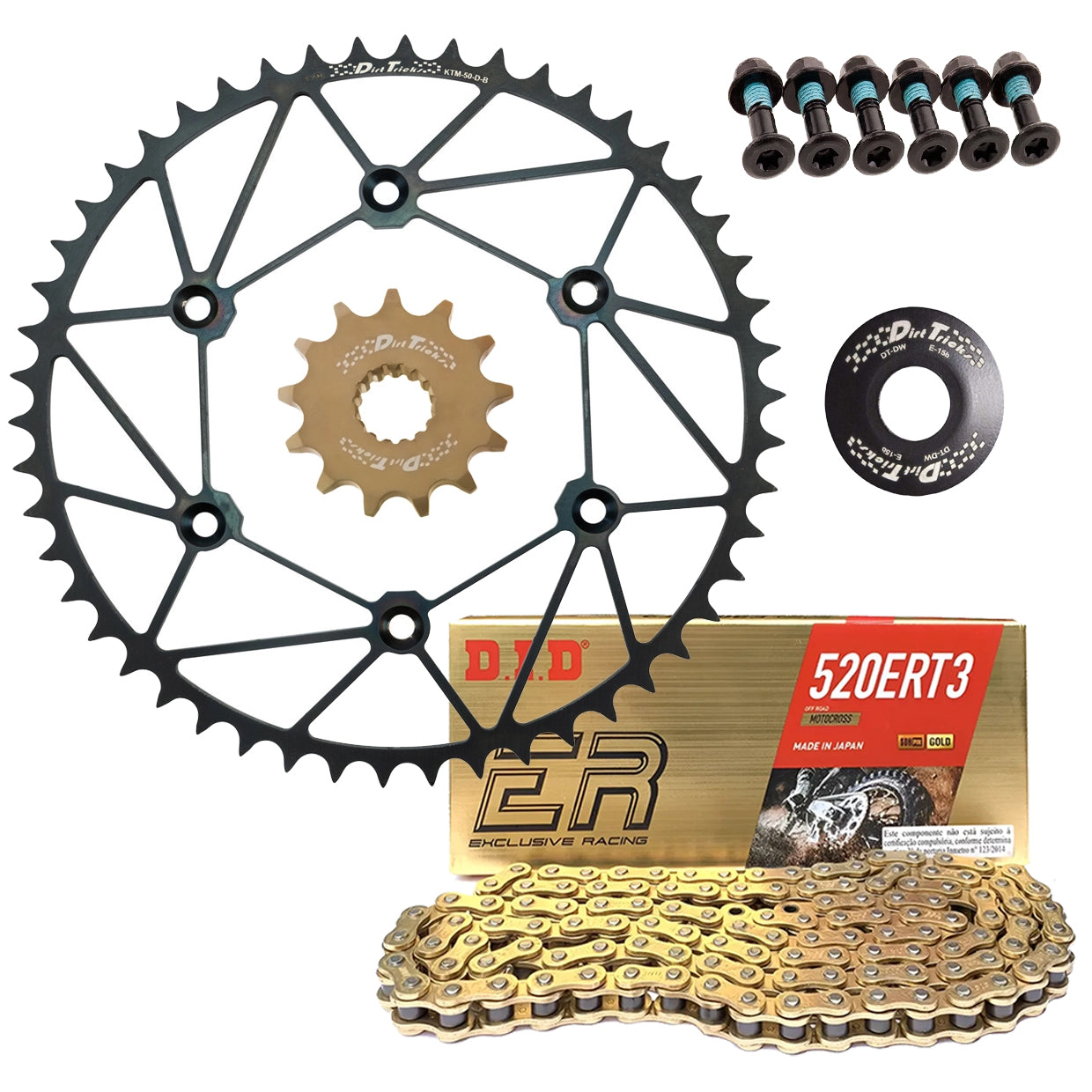 Dirt Tricks Front & Rear Sprockets &  D.I.D ERT3 or ERVT X-Ring Chain Kit fits Honda CRF450R