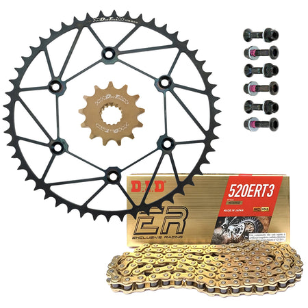 Dirt Tricks Front & Rear Sprockets &  D.I.D ERT3 or ERVT X-Ring Chain Kit Sherco