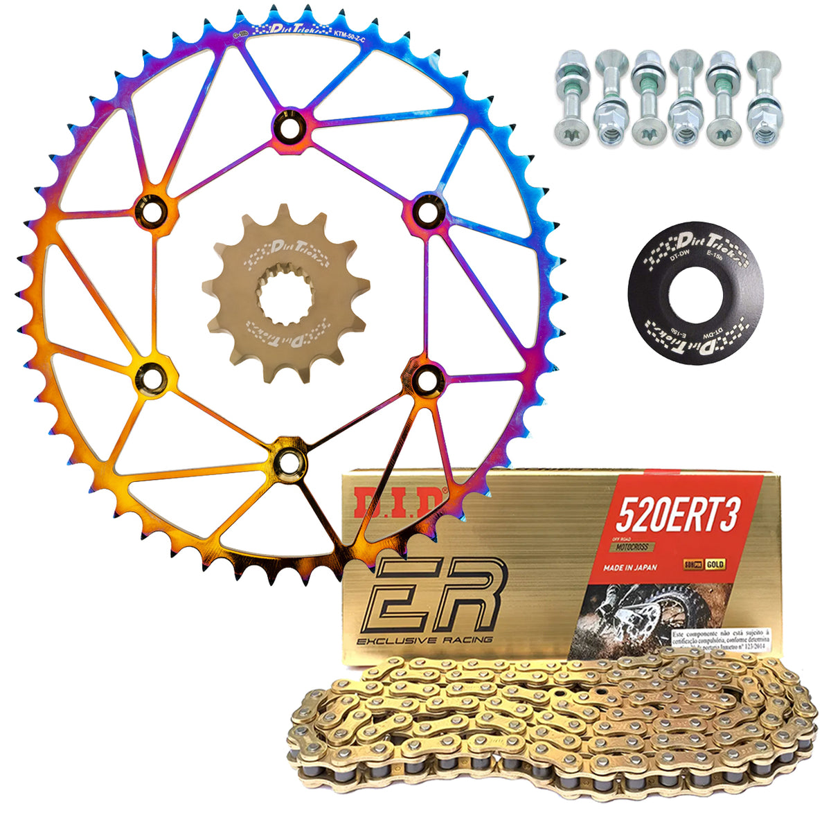 Dirt Tricks Front & Rear Sprockets &  D.I.D ERT3 or ERVT X-Ring Chain Kit fits Honda CRF450R