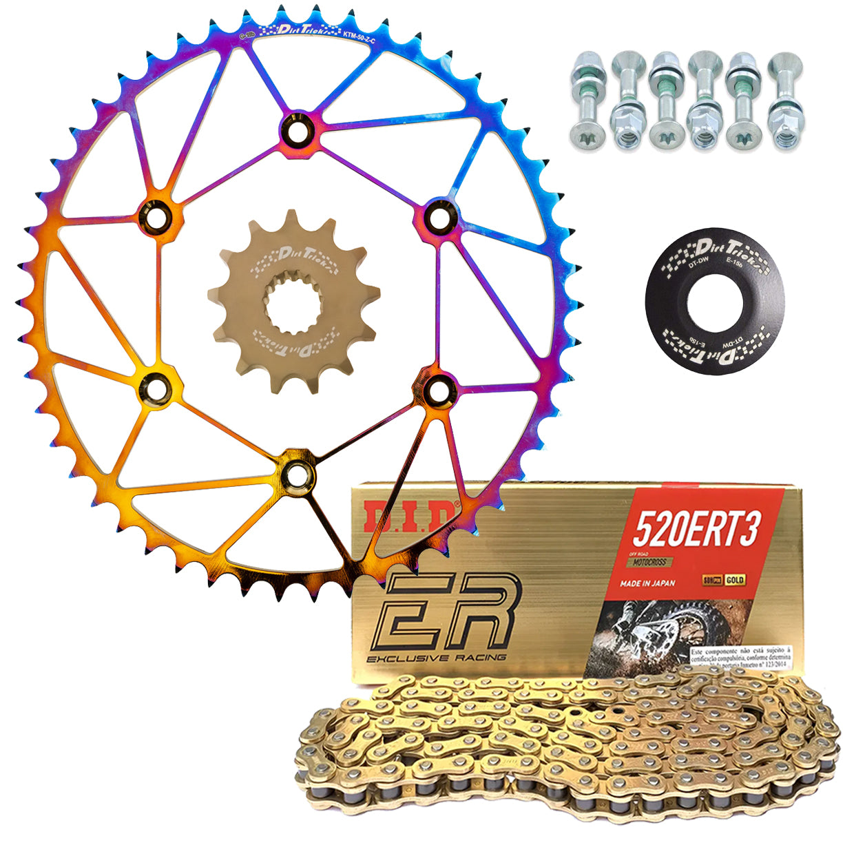 Dirt Tricks Front & Rear Sprockets &  D.I.D ERT3 or ERVT X-Ring Chain Kit fits Honda CRF450R