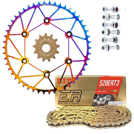 Dirt Tricks Front & Rear Sprockets &  D.I.D ERT3 or ERVT X-Ring Chain Kit Sherco