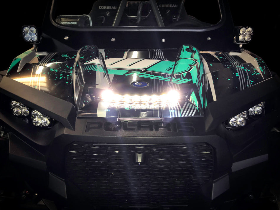Baja Designs S8 10" Hood Mount Light Bar Kit 2016-18 Polaris RZR XP Turbo