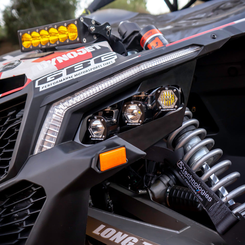 Baja Designs S1 Triple LED Headlight Kit 2017-24 Can-Am Maverick X3