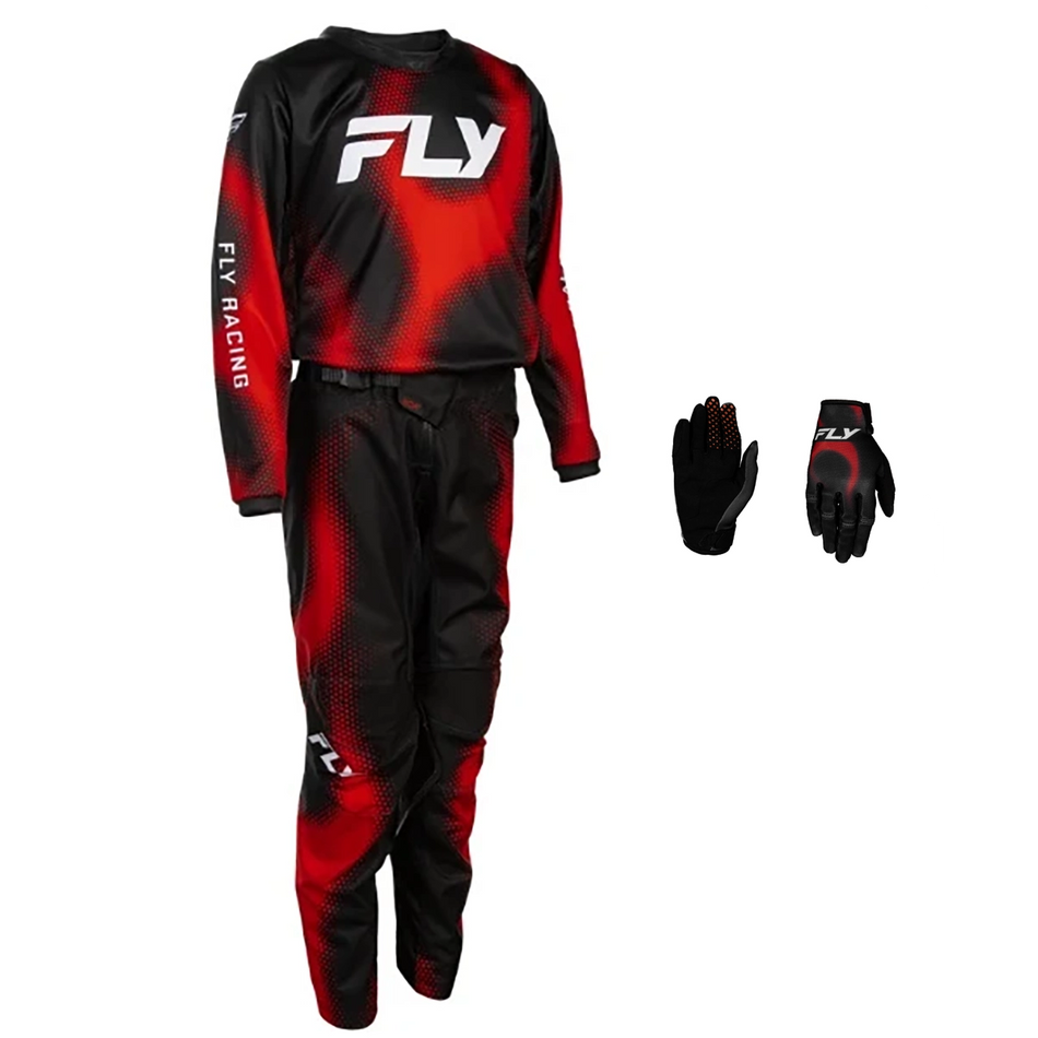 Fly Racing Youth Kinetic Torch Pants - Black/Red/White