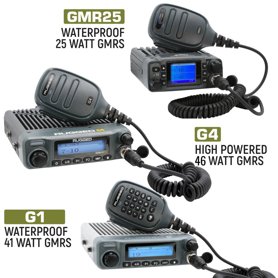 Rugged Radios Two-Way GMRS Mobile Radio Kit Toyota Tacoma/4Runner/Sequoia/Lexus