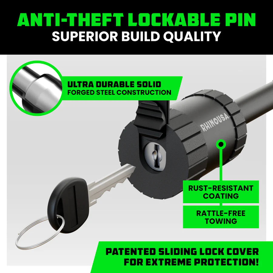 Rhino USA 3" Locking Trailer Hitch Pin | HITCH-PIN-3
