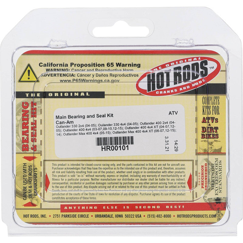 Hot Rods Main Bearing/Seal Kit | HR00101