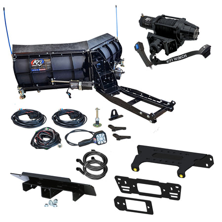 KFI Pro-V 80" Snowplow Kit Polaris Ranger Crew Pro XD/900/1000 - MojoMotoSport.com