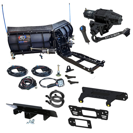 KFI Pro-V 80" Snowplow Kit Polaris Ranger Crew Pro XD/900/1000 - MojoMotoSport.com