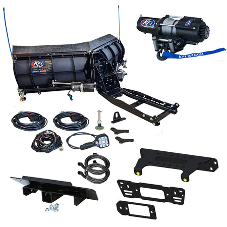 KFI Pro-V 80" Snowplow Kit Polaris Ranger Crew Pro XD/900/1000 - MojoMotoSport.com