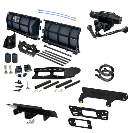 KFI Pro-V 80" Snowplow Kit Polaris Ranger Crew Pro XD/900/1000 - MojoMotoSport.com