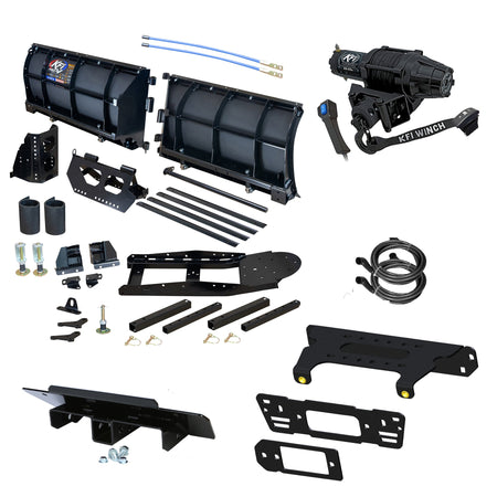 KFI Pro-V 80" Snowplow Kit Polaris Ranger Crew Pro XD/900/1000 - MojoMotoSport.com
