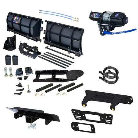 KFI Pro-V 80" Snowplow Kit Polaris Ranger Crew Pro XD/900/1000 - MojoMotoSport.com