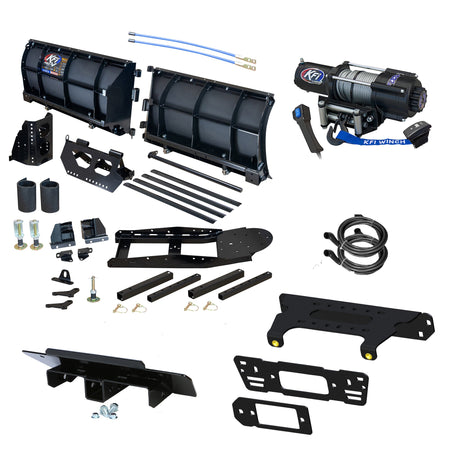 KFI Pro-V 80" Snowplow Kit Polaris Ranger Crew Pro XD/900/1000 - MojoMotoSport.com