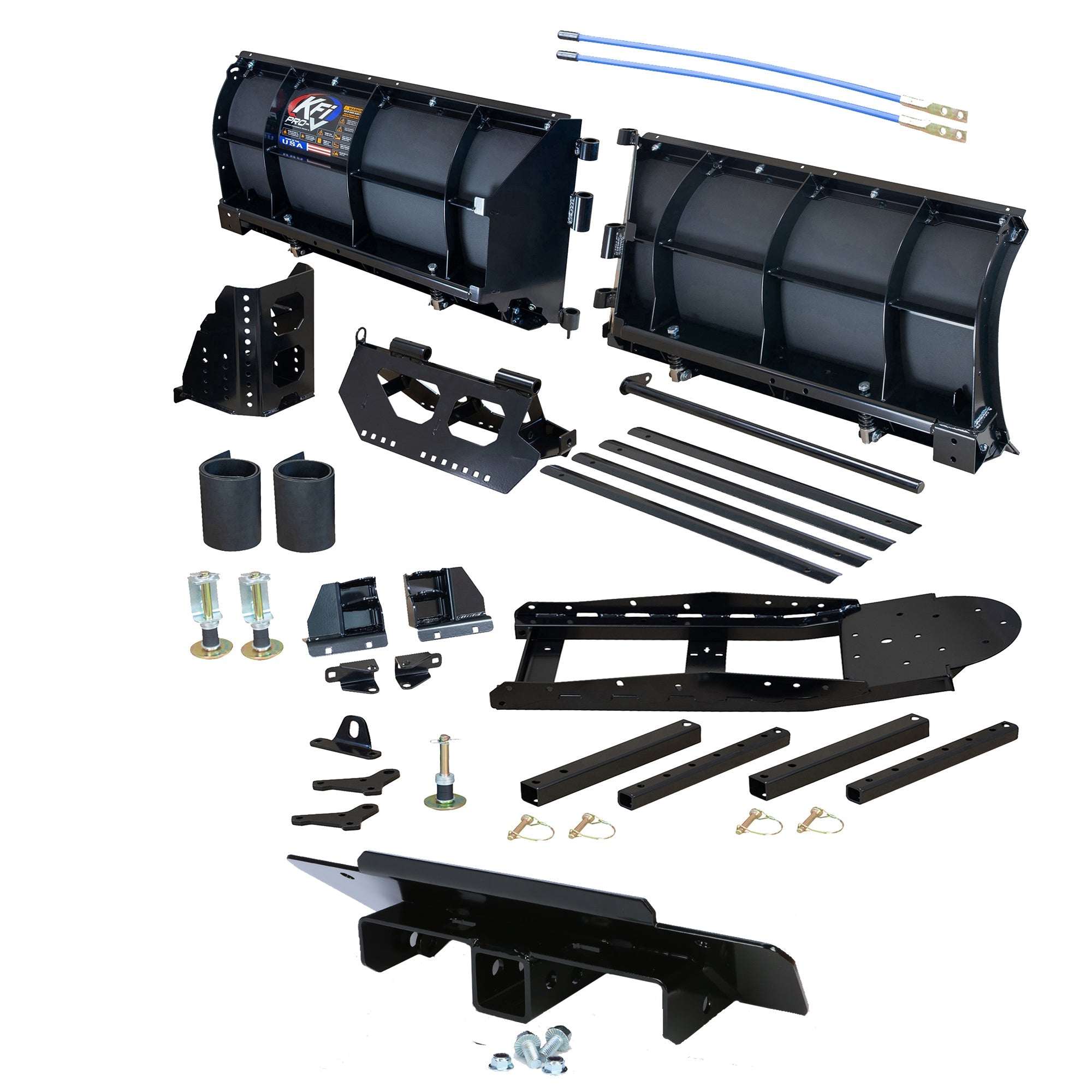 KFI Pro-V 80" Snowplow Kit Polaris Ranger Crew Pro XD/900/1000 - MojoMotoSport.com