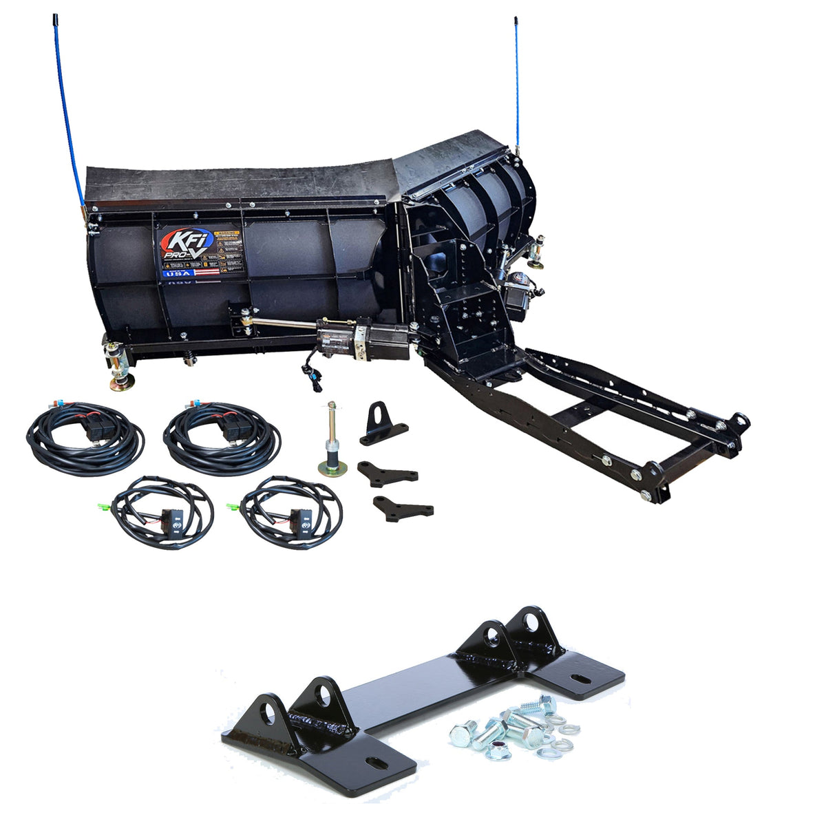 KFI V-Plow Snowplow Kit fits 2016-on Honda Pioneer 1000, 1000-5, 1000-6 - MojoMotoSport.com