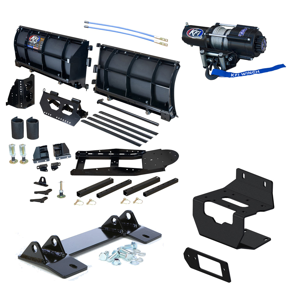 KFI V-Plow Snowplow Kit fits 2016-on Honda Pioneer 1000, 1000-5, 1000-6 - MojoMotoSport.com
