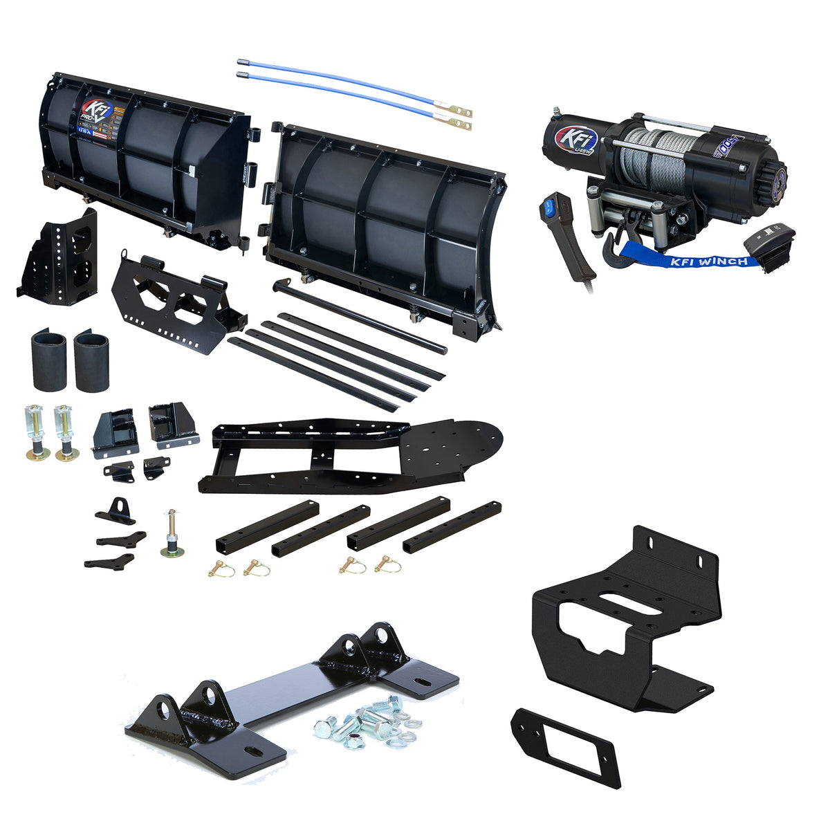 KFI V-Plow Snowplow Kit fits 2016-on Honda Pioneer 1000, 1000-5, 1000-6 - MojoMotoSport.com