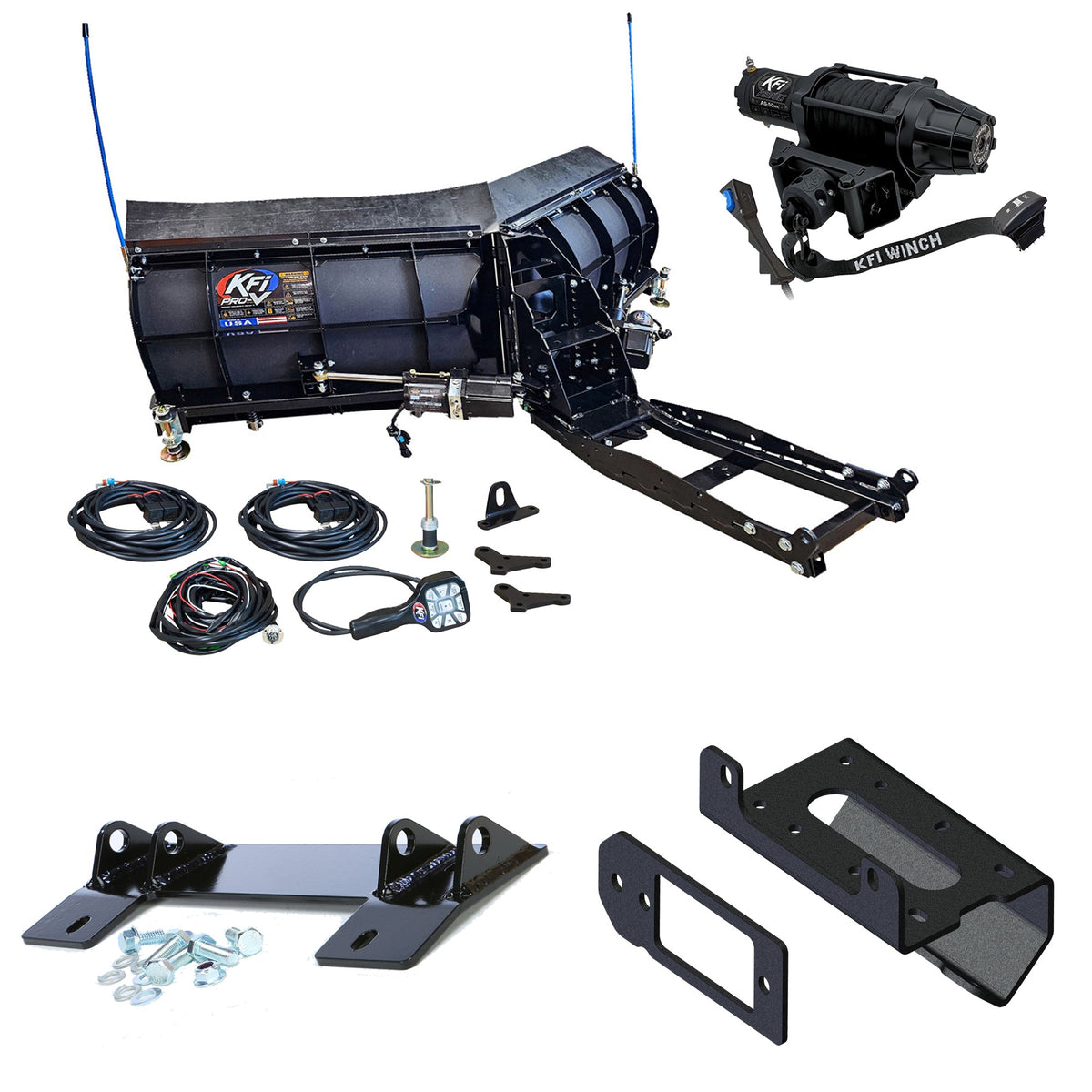KFI Pro-V Snowplow Kit Can-Am Defender HD5 HD7 HD8 HD9 HD10 - MojoMotoSport.com